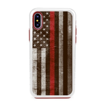 Guard Dog Legend Thin Red Line Cases for iPhone XS Max , White / Red

