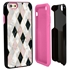Guard Dog Pink Hybrid Cases for iPhone 6 / 6S , Black and Pink Argyle, Black/Pink Silicone
