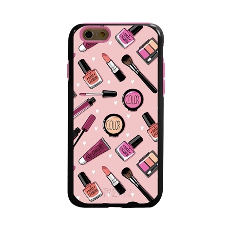 Guard Dog Pink Hybrid Cases for iPhone 6 / 6S , Pretty Pink Cosmetics, Black/Pink Silicone
