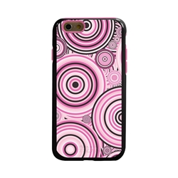 
Guard Dog Pink Hybrid Cases for iPhone 6 / 6S , Pink Psychedelic Circles, Black/Pink Silicone