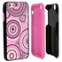 Guard Dog Pink Hybrid Cases for iPhone 6 / 6S , Pink Psychedelic Circles, Black/Pink Silicone
