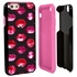 Guard Dog Pink Hybrid Cases for iPhone 6 / 6S , Pink Lipstick Kisses, Black/Pink Silicone
