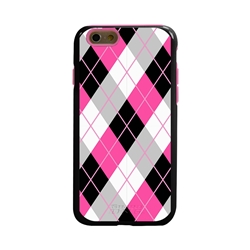 
Guard Dog Pink Hybrid Cases for iPhone 6 / 6S , Pink Tartan Plaid, Black/Pink Silicone