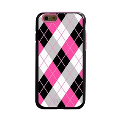 
Guard Dog Pink Hybrid Cases for iPhone 6 / 6S , Pink Tartan Plaid, Black/Pink Silicone