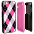 Guard Dog Pink Hybrid Cases for iPhone 6 / 6S , Pink Tartan Plaid, Black/Pink Silicone
