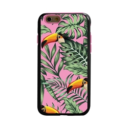 
Guard Dog Pink Hybrid Cases for iPhone 6 / 6S , Tropical Toucan on Pink, Black/Pink Silicone