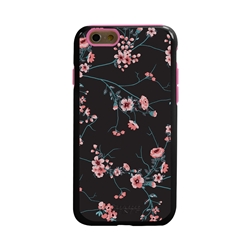 
Guard Dog Pink Hybrid Cases for iPhone 6 / 6S , Pink Cherry Blossoms on Black, Black/Pink Silicone