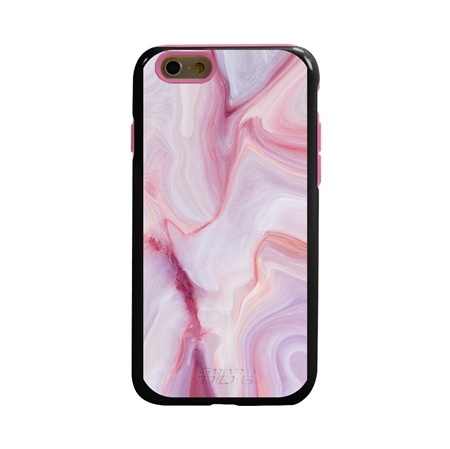 Guard Dog Pink Hybrid Cases for iPhone 6 / 6S , Pink Marble, Black/Pink Silicone
