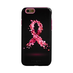 
Guard Dog Pink Hybrid Cases for iPhone 6 / 6S , Pink Petals Breast Cancer Ribbon, Black/Pink Silicone