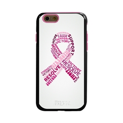 
Guard Dog Pink Hybrid Cases for iPhone 6 / 6S , Pink Courage Breast Cancer Ribbon, Black/Pink Silicone