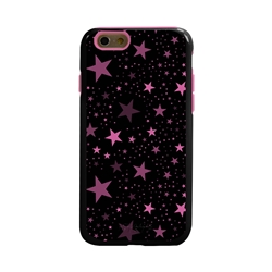 
Guard Dog Pink Hybrid Cases for iPhone 6 / 6S , Pink Stars, Black/Pink Silicone