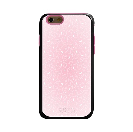 Guard Dog Pink Hybrid Cases for iPhone 6 / 6S , Pale Pink Filigree, Black/Pink Silicone
