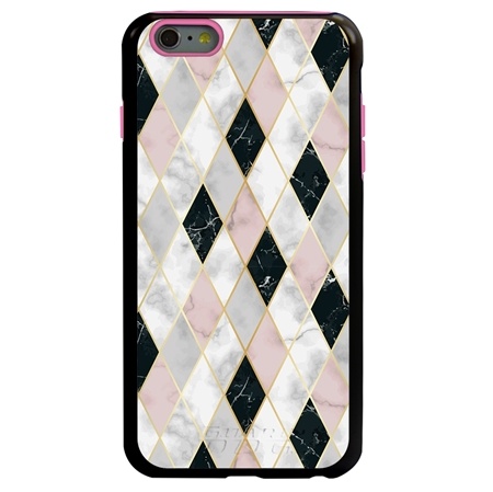 Guard Dog Pink Hybrid Cases for iPhone 6 Plus / 6S Plus , Black and Pink Argyle, Black/Pink Silicone
