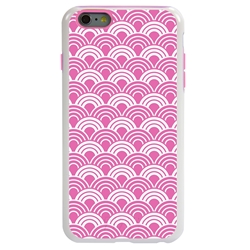 
Guard Dog Pink Hybrid Cases for iPhone 6 Plus / 6S Plus , Pink Fan Print, White/Pink Silicone