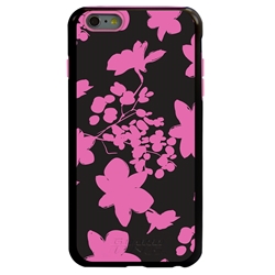 
Guard Dog Pink Hybrid Cases for iPhone 6 Plus / 6S Plus , Pink Floral Silhouette, Black/Pink Silicone