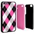 Guard Dog Pink Hybrid Cases for iPhone 6 Plus / 6S Plus , Pink Tartan Plaid, Black/Pink Silicone
