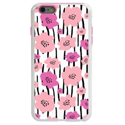 
Guard Dog Pink Hybrid Cases for iPhone 6 Plus / 6S Plus , Pink Poppy Flowers, White/Pink Silicone