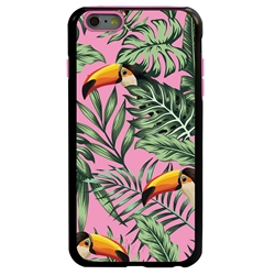 
Guard Dog Pink Hybrid Cases for iPhone 6 Plus / 6S Plus , Tropical Toucan on Pink, Black/Pink Silicone