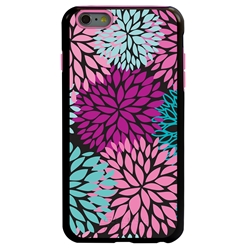 
Guard Dog Pink Hybrid Cases for iPhone 6 Plus / 6S Plus , Pink Blooming Flowers, Black/Pink Silicone