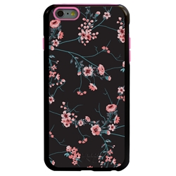 
Guard Dog Pink Hybrid Cases for iPhone 6 Plus / 6S Plus , Pink Cherry Blossoms on Black, Black/Pink Silicone