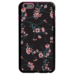 
Guard Dog Pink Hybrid Cases for iPhone 6 Plus / 6S Plus , Pink Cherry Blossoms on Black, Black/Pink Silicone