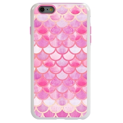 
Guard Dog Pink Hybrid Cases for iPhone 6 Plus / 6S Plus , Pink Mermaid Scales, White/Pink Silicone