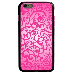 
Guard Dog Pink Hybrid Cases for iPhone 6 Plus / 6S Plus , Pink Butterfly, Black/Pink Silicone