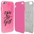 Guard Dog Pink Hybrid Cases for iPhone 6 Plus / 6S Plus , Pink Girl Power, Clear/Pink Silicone
