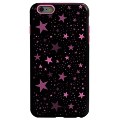 
Guard Dog Pink Hybrid Cases for iPhone 6 Plus / 6S Plus , Pink Stars, Black/Pink Silicone