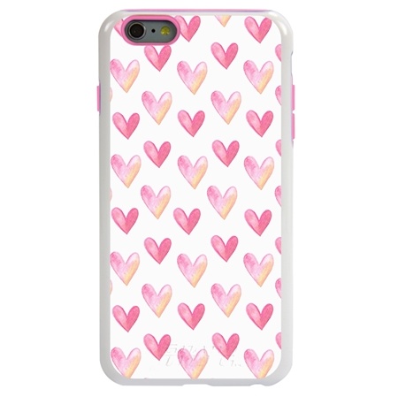 Guard Dog Pink Hybrid Cases for iPhone 6 Plus / 6S Plus , Pink Sweet Hearts, White/Pink Silicone
