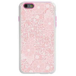 
Guard Dog Pink Hybrid Cases for iPhone 6 Plus / 6S Plus , Dusty Rose Pink Lace, White/Pink Silicone