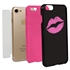 Guard Dog Pink Hybrid Cases for iPhone 7/8/SE , Pink Lipstick Smooch, Black/Pink Silicone

