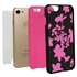 Guard Dog Pink Hybrid Cases for iPhone 7/8/SE , Pink Floral Silhouette, Black/Pink Silicone
