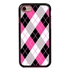 Guard Dog Pink Hybrid Cases for iPhone 7/8/SE , Pink Tartan Plaid, Black/Pink Silicone
