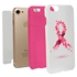 Guard Dog Pink Hybrid Cases for iPhone 7/8/SE , Pink Petals Breast Cancer Ribbon, White/Pink Silicone
