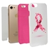 Guard Dog Pink Hybrid Cases for iPhone 7/8/SE , Pink Petals Breast Cancer Ribbon, White/Pink Silicone
