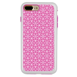 
Guard Dog Pink Hybrid Cases for iPhone 7 Plus / 8 Plus , Pink Flower of Life, White/Pink Silicone
