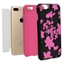 Guard Dog Pink Hybrid Cases for iPhone 7 Plus / 8 Plus , Pink Floral Silhouette, Black/Pink Silicone
