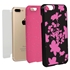 Guard Dog Pink Hybrid Cases for iPhone 7 Plus / 8 Plus , Pink Floral Silhouette, Black/Pink Silicone
