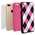 Guard Dog Pink Hybrid Cases for iPhone 7 Plus / 8 Plus , Pink Tartan Plaid, Black/Pink Silicone

