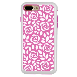 
Guard Dog Pink Hybrid Cases for iPhone 7 Plus / 8 Plus , Pink Roses, White/Pink Silicone
