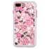 Guard Dog Pink Hybrid Cases for iPhone 7 Plus / 8 Plus , Pretty Pink Floral Print, White/Pink Silicone
