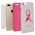 Guard Dog Pink Hybrid Cases for iPhone 7 Plus / 8 Plus , Pink Petals Breast Cancer Ribbon, White/Pink Silicone
