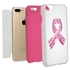 Guard Dog Pink Hybrid Cases for iPhone 7 Plus / 8 Plus , Pink Courage Breast Cancer Ribbon, White/Pink Silicone
