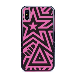 
Guard Dog Pink Hybrid Cases for iPhone X / XS , Pink Glitz and Glam, Black/Pink Silicone