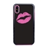 Guard Dog Pink Hybrid Cases for iPhone X / XS , Pink Lipstick Smooch, Black/Pink Silicone
