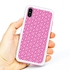 Guard Dog Pink Hybrid Cases for iPhone X / XS , Pink Flower of Life, White/Pink Silicone
