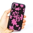 Guard Dog Pink Hybrid Cases for iPhone X / XS , Pink Floral Silhouette, Black/Pink Silicone
