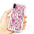 Guard Dog Pink Hybrid Cases for iPhone X / XS , Pink Poppy Flowers, White/Pink Silicone
