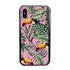 Guard Dog Pink Hybrid Cases for iPhone X / XS , Tropical Toucan on Pink, Black/Pink Silicone
